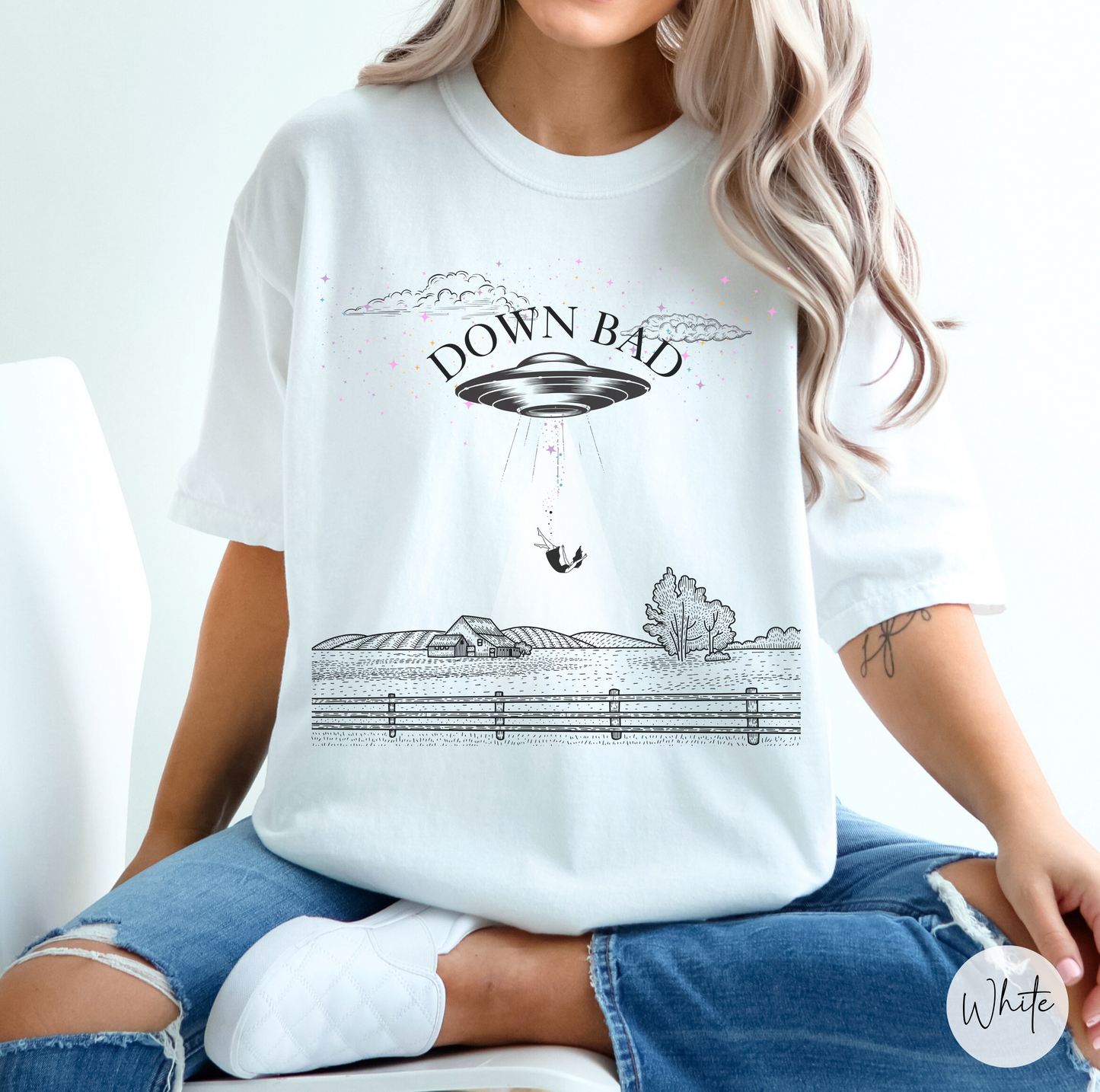 Down Bad Tee, Tortured T-shirt, TPD Tees, Music Lovers